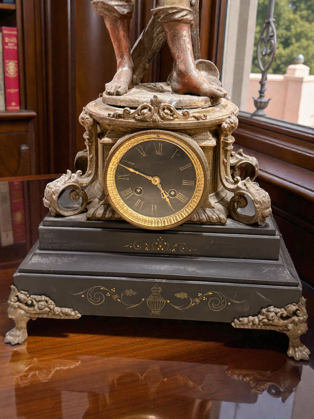 French Belle Époque Statue Lamp with Clock

Émile Bruchon – “Boy Holding a Nest”